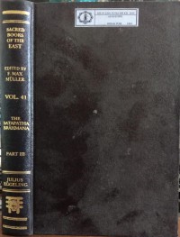 Image of The Sacred Books of The East Vol. 41 : The Satapatha Brahmana Part III